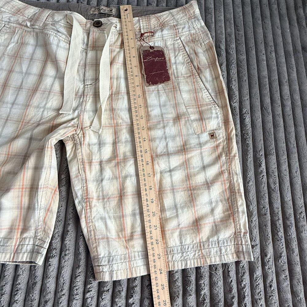 Zenfari Bayan Tree Yellow Plaid Shorts Men’s 38 NWT Button Fly MSRP $88